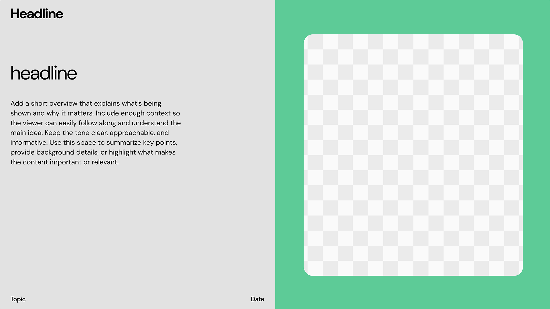 Placeholder content guiding how to use a template