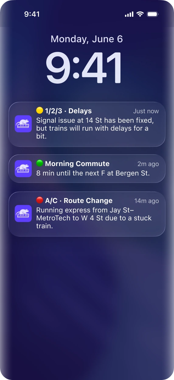Line alerts arriving as push notifications on the lock screen